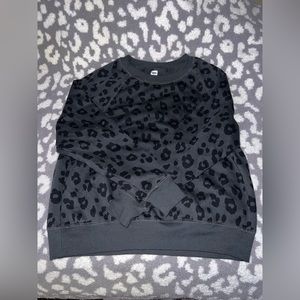 black leopard sweater from old navy